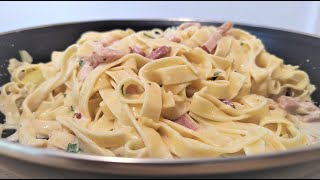 Makaron Tagliatelle z Bekonem i Mascarpone – Włoska Kuchnia – Szybki  i Bardzo Smaczny Przepis