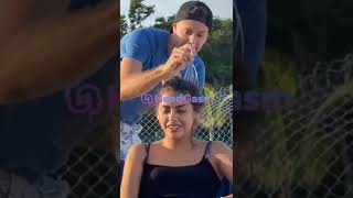 Head Massager Reaction prank with girls । #shorts