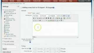 MT206 - Creating a Quiz in Moodle V2