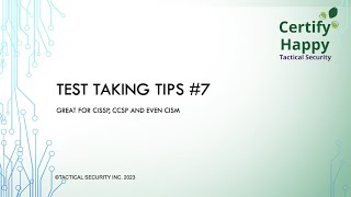 CISSP/CISM/CCSP Test Taking Tip #7. It always about the business.