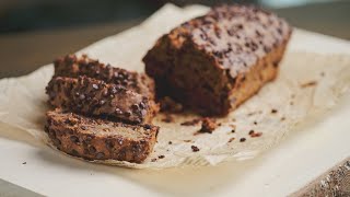 【No BGM】 Easy Vegan Banana Bread with Plenty of Chocolate | 纯素巧克力香蕉面包 🍌