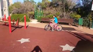 Emily riding a bike 1st time