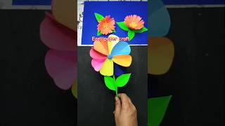 How to make easy paper flower #craft #youtubeshorts #papercraft #shortvideo #viralvideo #shorts #yt