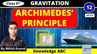 C9P12 | Archimedes Principle | Experiment | Buoyant Force | Std 9 Gravitation | Knowledge Abc Nikhil