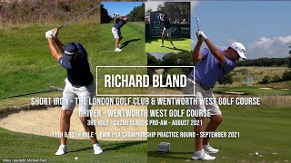 Richard Bland Golf Swing Short-Iron & Driver (DTL & FO views) Wentworth Golf Club (Surrey) Sept 2021