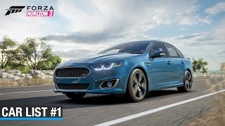 Forza Horizon 3 - First 150 Cars (Car List #1)