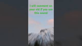 i will comment on your vid if you use this sound #comment #remix #bariloche #argentina