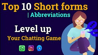 10 Trending Abbreviations on Social media | Chat smartly with friends | 15 Mins for English - Part I