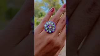 DIY clay ring💍#ringmaking #clayrings #youtubepartne #purpleyou #polymerclay #superclaycraft