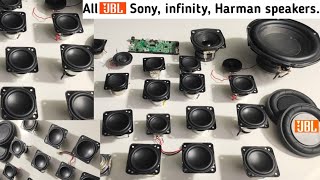 All JBL,Sony,Harman, Infinity,bT speakers & pirtybox speaker sound testing with class D amplifier.