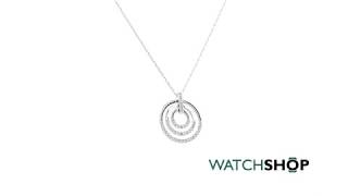 Ladies Swarovski Silver Plated Circle Earring & Necklace Set (5367727)