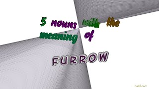 furrow - 7 nouns which are synonyms to furrow (sentence examples)