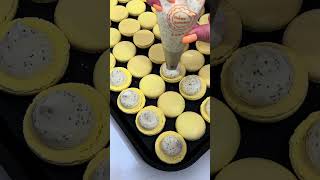 Макаронс Лимонный маковый чизкейк. Lemon poppyseed cheesecake Macarons