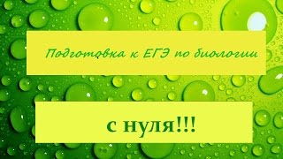 Подготовка к ЕГЭ  по биологии с нуля!!