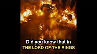 Did you know that in THE LORD OF THE RINGS #shorts #lotr #didyouknow #moviefacts #moviematrixyt