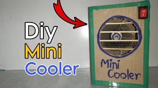 Diy Cardboard Mini Cooler❄️||Dc Motor Cooler || Air Conditioner || Cardboard Fan 😉 #mini #cooler