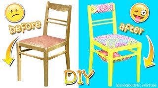 DIY Chair Makeover – How To Make Awesome New Chair of Old One (From Old To New Upcycling Tutorial)