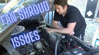 Engine running warmer while driving down the highway with electric fan shroud