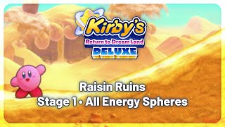 Kirby's Return to Dream Land Deluxe • "Raisin Ruins" Stage 1 (All Energy Spheres)