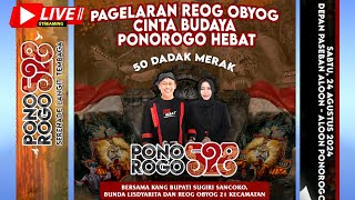 LIVE MALAM INI PAGELARAN REYOG OBYOG CINTA BUDAYA 50 DADAK MERAK DIDEPAN PASEBAN ALUN ALUN