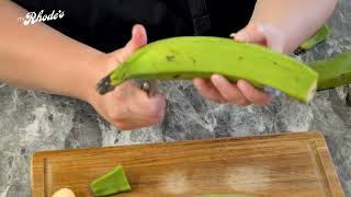 How to Peel GREEN PLANTAINS The Right Way? - IT'S RHODE'S