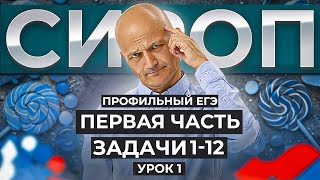 Профильный ЕГЭ 2024. Вся первая часть. Задачи 1-12. Интенсив Сироп. Урок 1