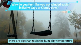 What cause COPD patients feel more short of breath in Rainy and Cloudy days?