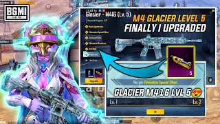 FINALLY I UPGRADE MY M416 GLACIER ❄️🤩 | M416 GLACIER UPGRADE TO LEVEL 5 | GLACIER M416 UPGRADE |BGMI