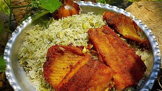 بهترین و خوشمزه ترین باقلی پلو با ماهی :آموزش باقالی پلو با ماهی#asmr #cooking #nature #fish #love