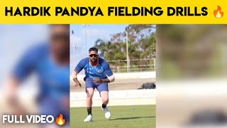 Hardik Pandya Fielding Drills before India vs Western Australia Practice Match | Hardik Pandya 🔥 |