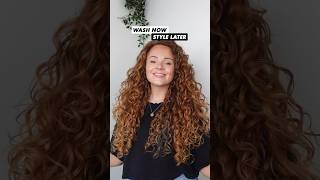 No time for a full curly hair routine? Try wash now, style later ⏩ #curlyhairtips #curlyhairroutine