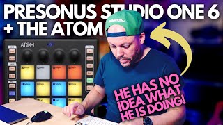 Logic Pro producer tries STUDIO ONE 6 + ATOM CONTROLLER for the FIRST TIME! | PRESONUS