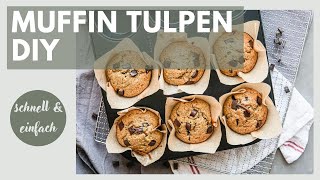 Muffin Tulpen selber machen - Einfach und schnell mit Backpapier