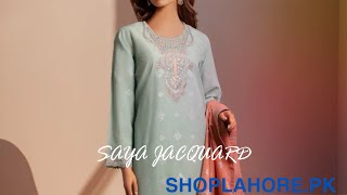 [NEW ARRIVAL] SAYA 3pcs unstitched jaquard embroidered suit at discount only in RS.4200 part-4