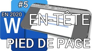 Comment insérer entête et pied de page Word 2019 [tuto]