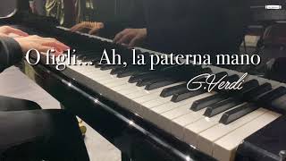 O figli...Ah! la paterna Mano, Karaoke, with lyrics, Macbeth, Tenor aria, G,Verdi, Accompaniment