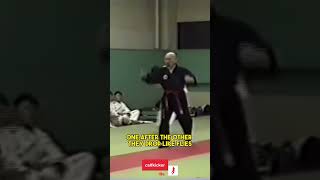 "Master" drops goons with his no-touch death strike! 😭 #bullshido #fakemartialarts