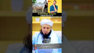 Ya Ali Kehkar Jaanwar Zabah Karna ?#viralvideo #youtube @MuftiTariqMasoodSpeeches #duet #islam