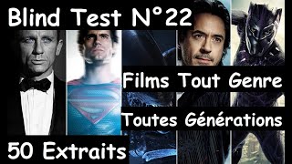 Blind Test N°22 - Films Tout Genre Toutes Générations (50 Extraits) [Partie 2]