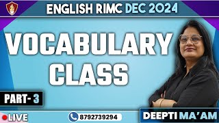 Vocabulary | RIMC English Online Class | RIMC Online Coaching | RIMC Dec 2024