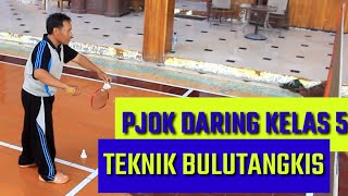 PJOK DARING KELAS 5 TEKNIK DASAR BULUTANGKIS