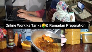 Online Work Ka Tarika And Ramadan Prepration By Hamania Sehar | Fridge Cleaning And Ramadan Recipes