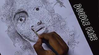 Turning Human Portrait Into Doodle Time-lapse