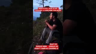 Night camping & cooking in binsar forest leopard territory mein |Subscribe my channel #youtube