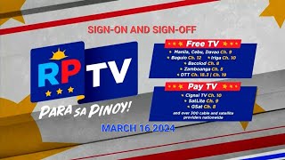 RPTV HD (Via TV5) Sign-On and Sign-Off - 3-16-2024