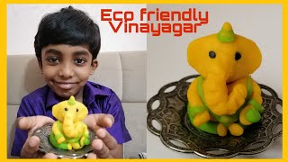 How to make easy ganesh idol using modelling clay | eco friendly vinayagar | Tamil