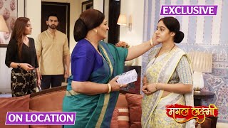 Mangal Lakshmi | On Location | Mangal Ne Diya Kusum Ko Gift, Adit Aur Soumya Shocked