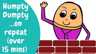 Humpty Dumpty on Repeat & Loop |  ❤️Best Nursery Rhymes