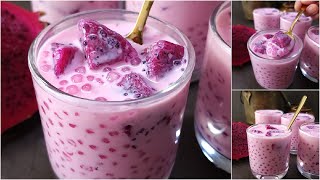 Dragon Fruit Sago Drink | Navratri Special Recipe | Sabudana Drink | Tapioca Drink | Vrat Recipes