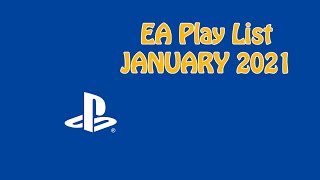 Full list of EA Playlist Playstation January 2021 Games List